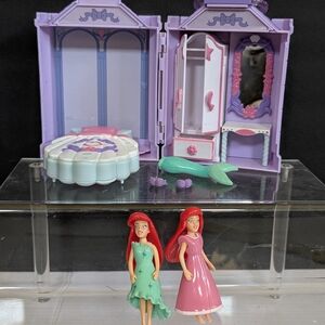 Vintage Ariel Castle Polly Pocket Play Set Case Walt Disney The Little Mermaid